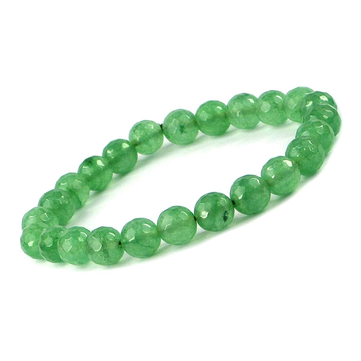 Divinity Crystals Green Jade Crystal Bracelet - 8mm Semi Precious Gemstone Beads for Reiki Healing and Chakra Balance Default Title